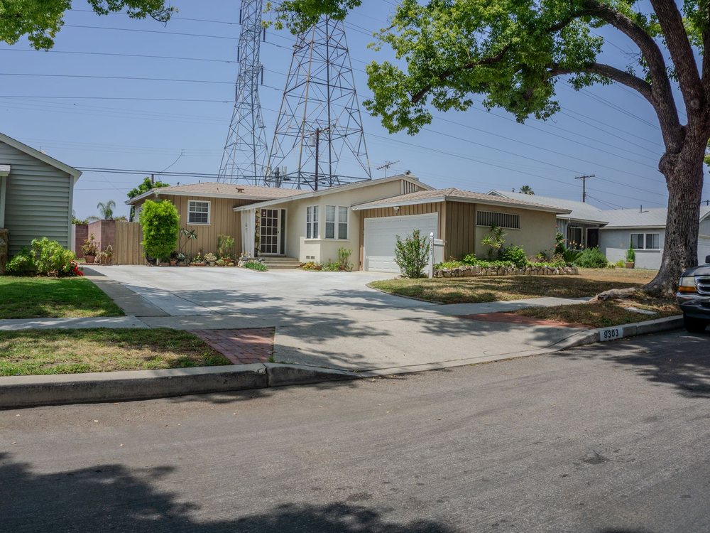 A residential street in San Diego County